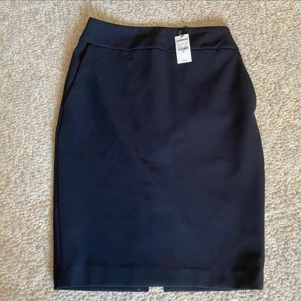 Express Navy Pencil Skirt